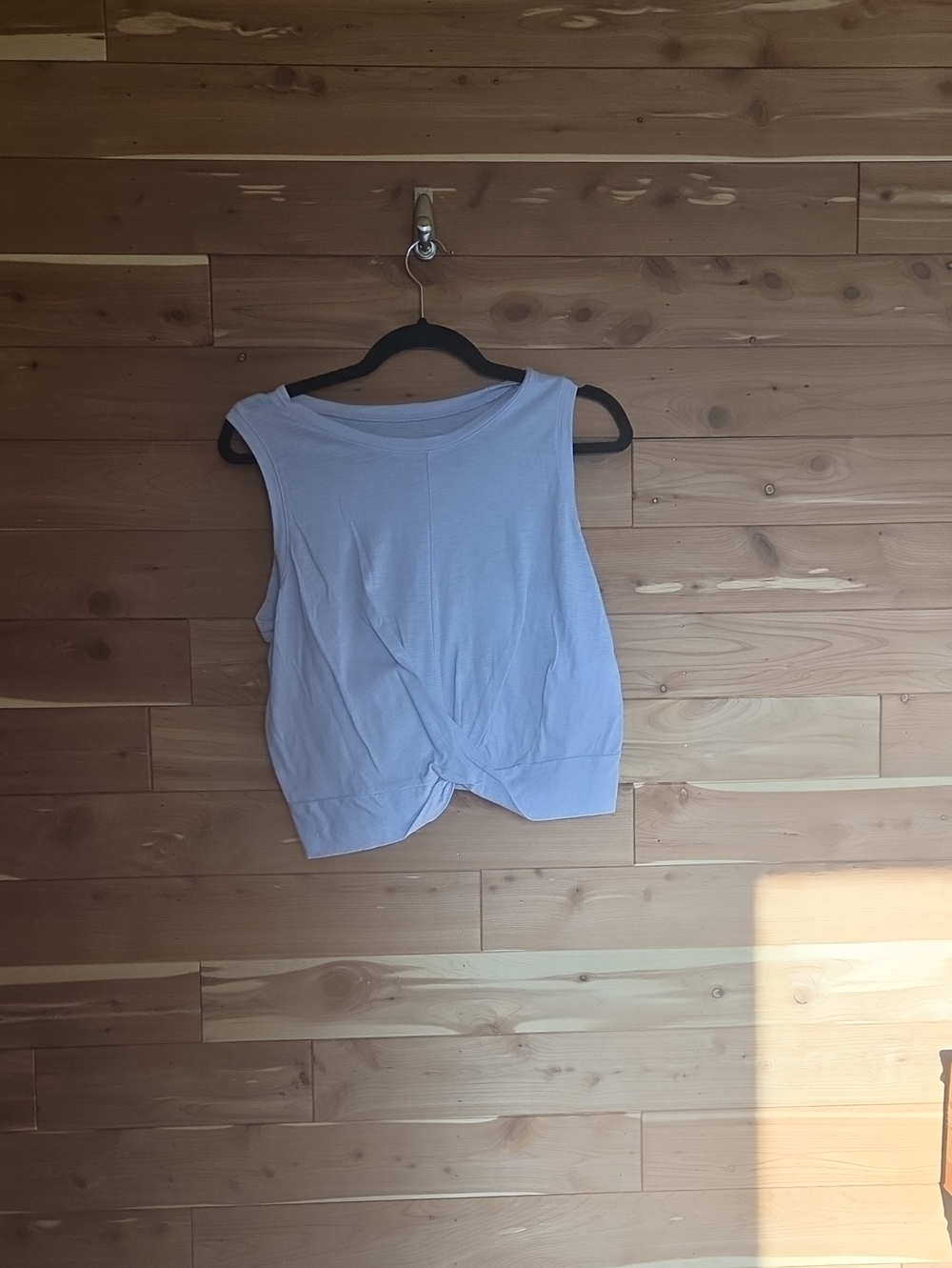 SO Light Lavender Twist-Front Crop Tank